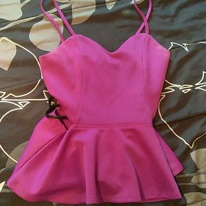 purple lavendar/pink top
